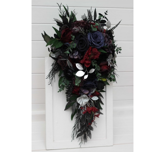 Purple, Black, Navy Blue, Burgundy, Silver, and Green Wedding Bouquets – Gothic & Moody Bridal Designs