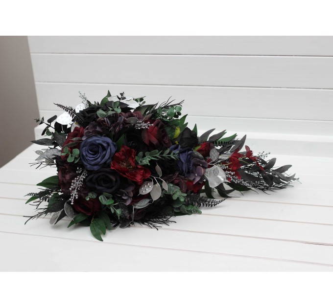 Purple, Black, Navy Blue, Burgundy, Silver, and Green Wedding Bouquets – Gothic & Moody Bridal Designs