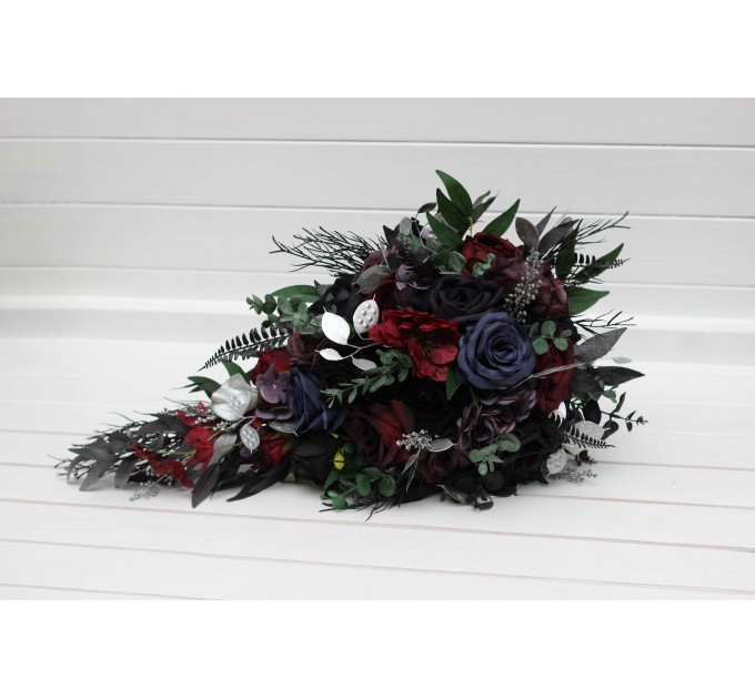 Purple, Black, Navy Blue, Burgundy, Silver, and Green Wedding Bouquets – Gothic & Moody Bridal Designs