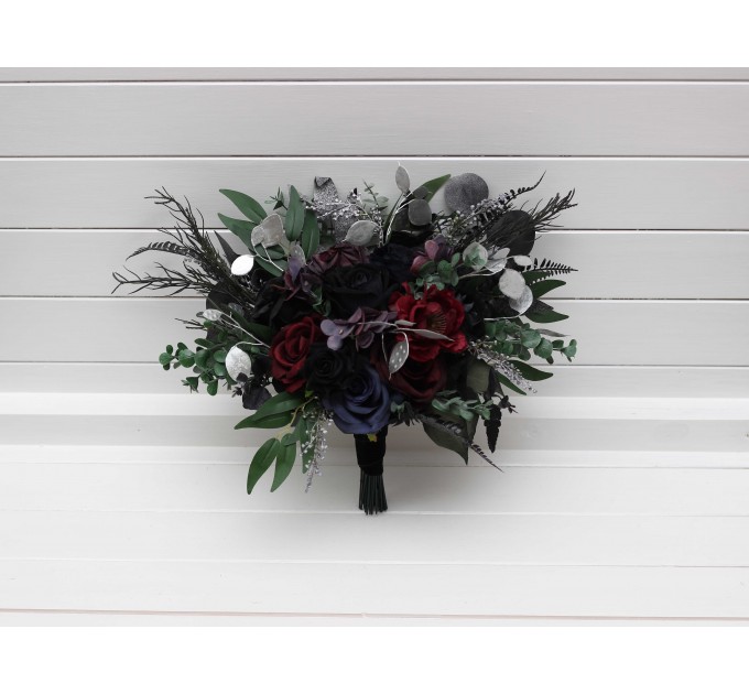 Purple, Black, Navy Blue, Burgundy, Silver, and Green Wedding Bouquets – Gothic & Moody Bridal Designs