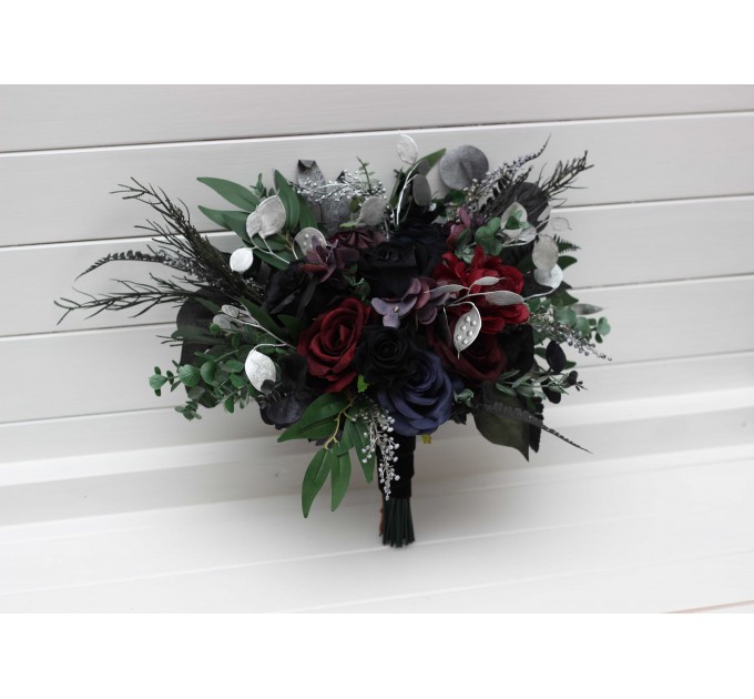 Purple, Black, Navy Blue, Burgundy, Silver, and Green Wedding Bouquets – Gothic & Moody Bridal Designs