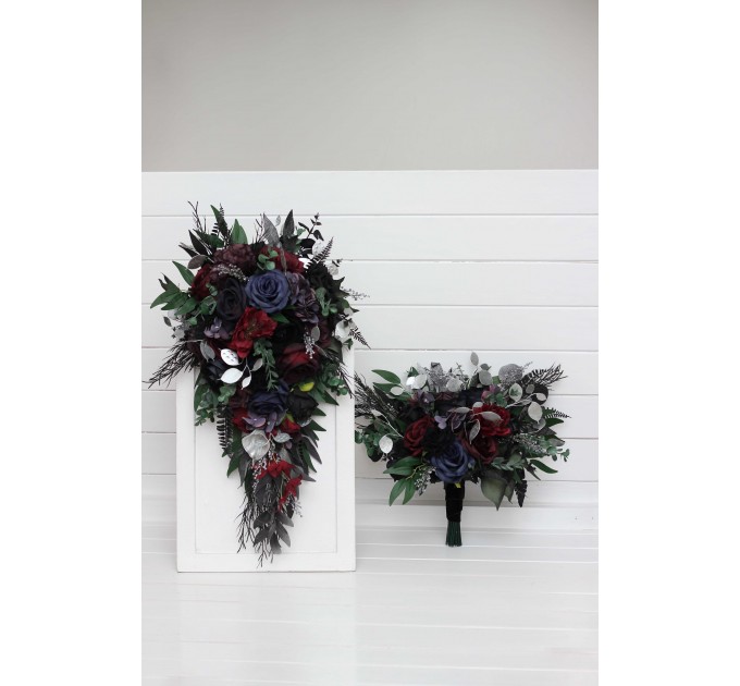 Purple, Black, Navy Blue, Burgundy, Silver, and Green Wedding Bouquets – Gothic & Moody Bridal Designs