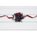 Wedding Boutonnieres & Wrist Corsage in Burgundy, White & Navy Blue | Faux Flower Accessories