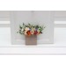 Pocket Boutonniere in Orange, Peach & Blue | Faux Flower Accessories