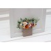 Pocket Boutonniere in Orange, Peach & Blue | Faux Flower Accessories