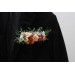 Pocket Boutonniere in Orange, Peach & Blue | Faux Flower Accessories