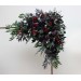 Flower Arch Arrangement in Purple, Black, Navy Blue, Burgundy, Silver & Green | Faux Floral Archway for Gothic Wedding