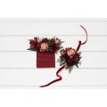 Pocket Boutonniere in Burgundy & Dusty Rose | Faux Flower Accessories