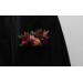 Pocket Boutonniere in Burgundy & Dusty Rose | Faux Flower Accessories