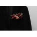 Pocket Boutonniere in Burgundy & Dusty Rose | Faux Flower Accessories