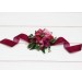 Wedding boutonnieres and wrist corsage in magenta pink red color scheme. Flower accessories. 5280