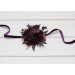 Wedding Boutonnieres & Wrist Corsage in Purple, Burgundy & Gold | Faux Flower Accessories
