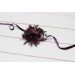 Wedding Boutonnieres & Wrist Corsage in Purple, Burgundy & Gold | Faux Flower Accessories