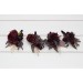 Wedding Boutonnieres & Wrist Corsage in Purple, Burgundy & Gold | Faux Flower Accessories