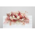 Flower Arch Arrangement in Dusty Rose & Cream | Faux Floral Archway for Wedding