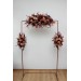 Flower Arch Arrangement in Burgundy & Terracotta | Faux Floral Archway for Wedding