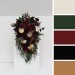 Burgundy, Black, Gold, and Ivory Wedding Bouquets – Bridal and Cascading Faux Bouquets