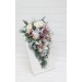 Wedding Bouquets in Dusty Purple, Pale Turquoise & Cream | Faux Bridal & Bridesmaid Bouquets
