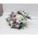 Wedding Bouquets in Dusty Purple, Pale Turquoise & Cream | Faux Bridal & Bridesmaid Bouquets