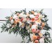 Flower Arch Arrangement in Blush Pink, White, Peach & Yellow | Faux Floral Archway for Wedding