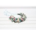 Dusty purple pale turquoise cream flower crown. Hair wreath. Flower girl crown. Wedding flowers. 5322