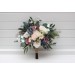 Wedding Bouquets in Dusty Mauve, Dusty Blue & Ivory | Faux Bridal & Bridesmaid Bouquets