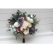 Wedding Bouquets in Dusty Mauve, Dusty Blue & Ivory | Faux Bridal & Bridesmaid Bouquets