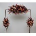 Flower Arch Arrangement in Burgundy & Terracotta | Faux Floral Archway for Wedding