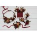 Wedding boutonnieres and wrist corsage in burgundy ivory white brown color scheme. Flower accessories. Pocket boutonniere. 5310