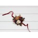 Wedding boutonnieres and wrist corsage in burgundy ivory white brown color scheme. Flower accessories. Pocket boutonniere. 5310