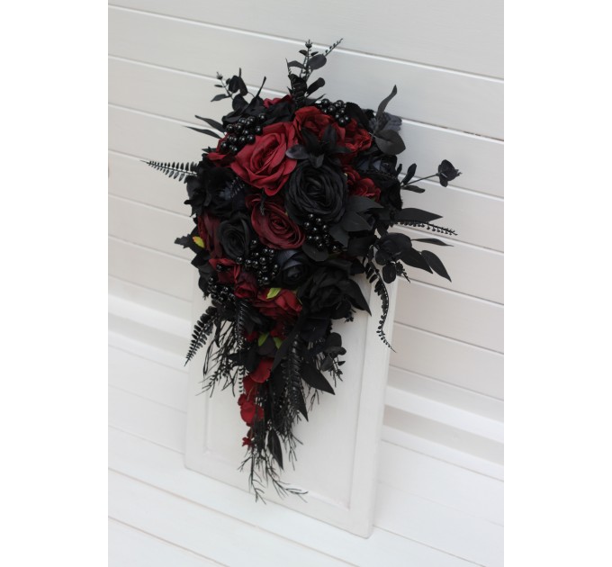 Black and Burgundy Wedding Bouquets – Gothic & Moody Bridal and Bridesmaid Designs