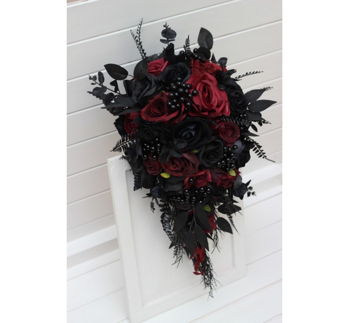 Black and Burgundy Wedding Bouquets – Gothic & Moody Bridal and Bridesmaid Designs