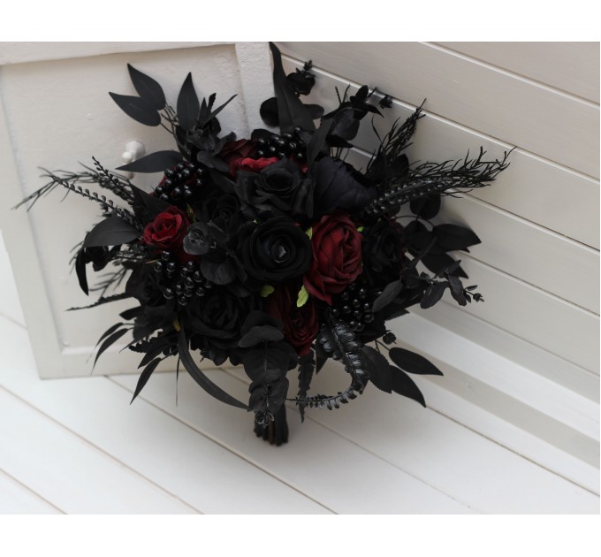 Black and Burgundy Wedding Bouquets – Gothic & Moody Bridal and Bridesmaid Designs