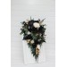 Hunter Green, Ivory, Black, and Gold Wedding Bouquets – Classic & Cascading Bridal Designs