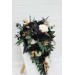 Hunter Green, Ivory, Black, and Gold Wedding Bouquets – Classic & Cascading Bridal Designs