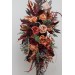 Flower Arch Arrangement in Burgundy & Terracotta | Faux Floral Archway for Wedding