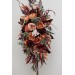 Flower Arch Arrangement in Burgundy & Terracotta | Faux Floral Archway for Wedding