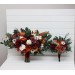 Wedding Bouquets in Burnt Orange, Burgundy & Cream | Faux Bridal & Bridesmaid Bouquets