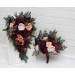 Wedding Bouquets in Purple, Peach, Burgundy & Magenta | Faux Bridal & Bridesmaid Bouquets