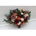 Wedding Bouquets in Burnt Orange, Burgundy & Cream | Faux Bridal & Bridesmaid Bouquets