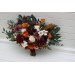 Wedding Bouquets in Burnt Orange, Burgundy & Cream | Faux Bridal & Bridesmaid Bouquets