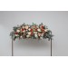 Flower Arch Arrangement in Rust, Orange & Cream | Faux Floral Archway for Wedding