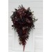 Wedding Bouquets in Deep Purple & Burgundy | Cascading Faux Bridal & Bridesmaid Bouquets