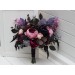 Wedding Bouquets in Deep Purple, Fuchsia & Candy Pink | Cascading Faux Bridal & Bridesmaid Bouquets