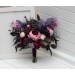 Wedding Bouquets in Deep Purple, Fuchsia & Candy Pink | Cascading Faux Bridal & Bridesmaid Bouquets