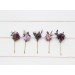 Set of 5 bobby pins in purple lilac color scheme. Hair accessories. Flower accessories for wedding. 5326