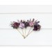 Set of 5 bobby pins in purple lilac color scheme. Hair accessories. Flower accessories for wedding. 5326