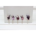 Set of 5 bobby pins in purple lilac color scheme. Hair accessories. Flower accessories for wedding. 5326