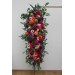 Flower Arch Arrangement in Orange, Pink & Magenta | Faux Floral Archway for Wedding
