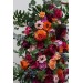 Flower Arch Arrangement in Orange, Pink & Magenta | Faux Floral Archway for Wedding